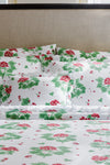 Scarlet Geranium Pillowcase Pair