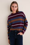 Monaco Stripe Serrano Cashmere Relaxed Crew