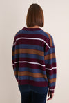 Monaco Stripe Serrano Cashmere Relaxed Crew