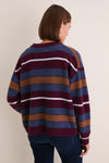 Monaco Stripe Serrano Cashmere Relaxed Crew
