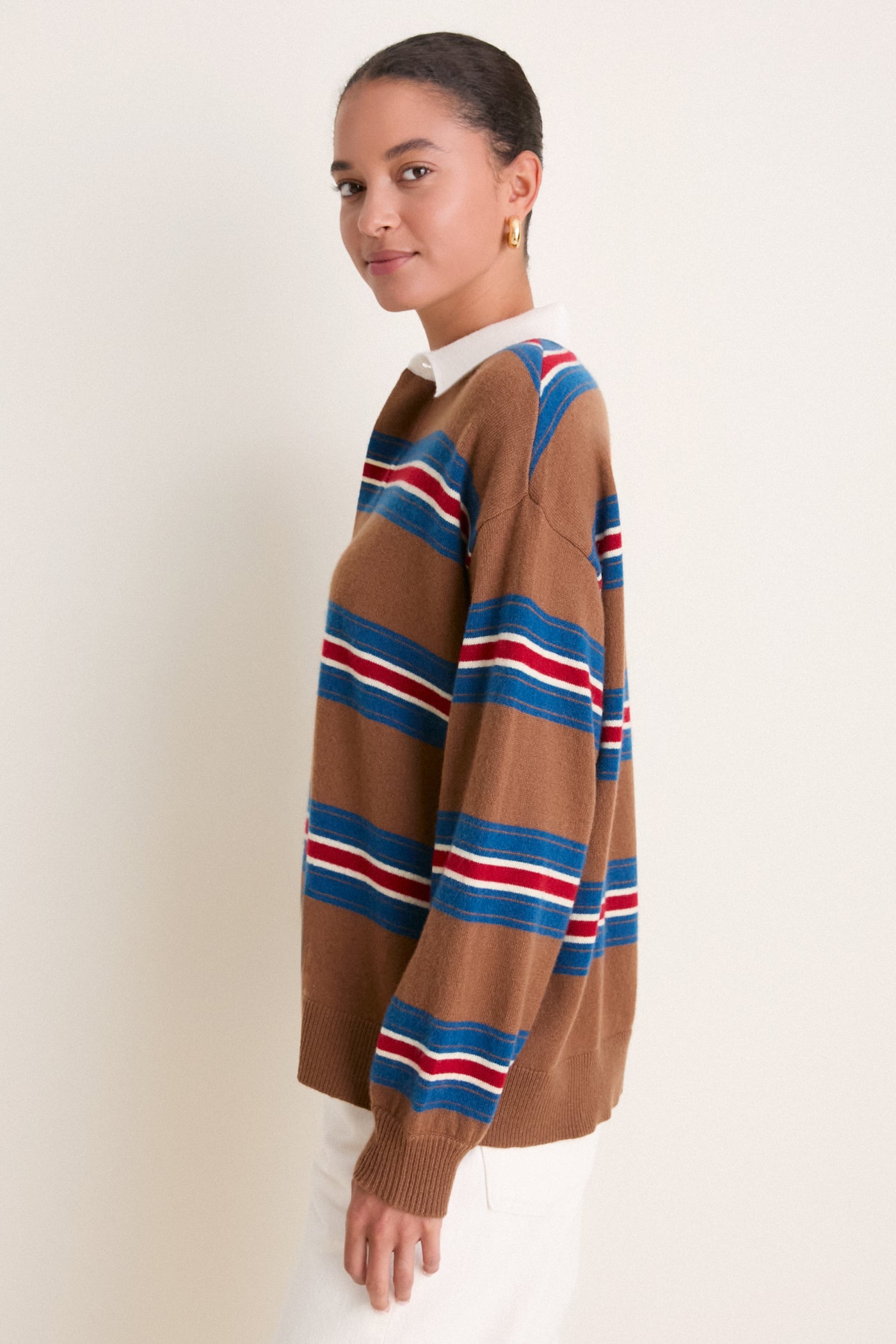Savoy Stripe Michael Cashmere Sweater