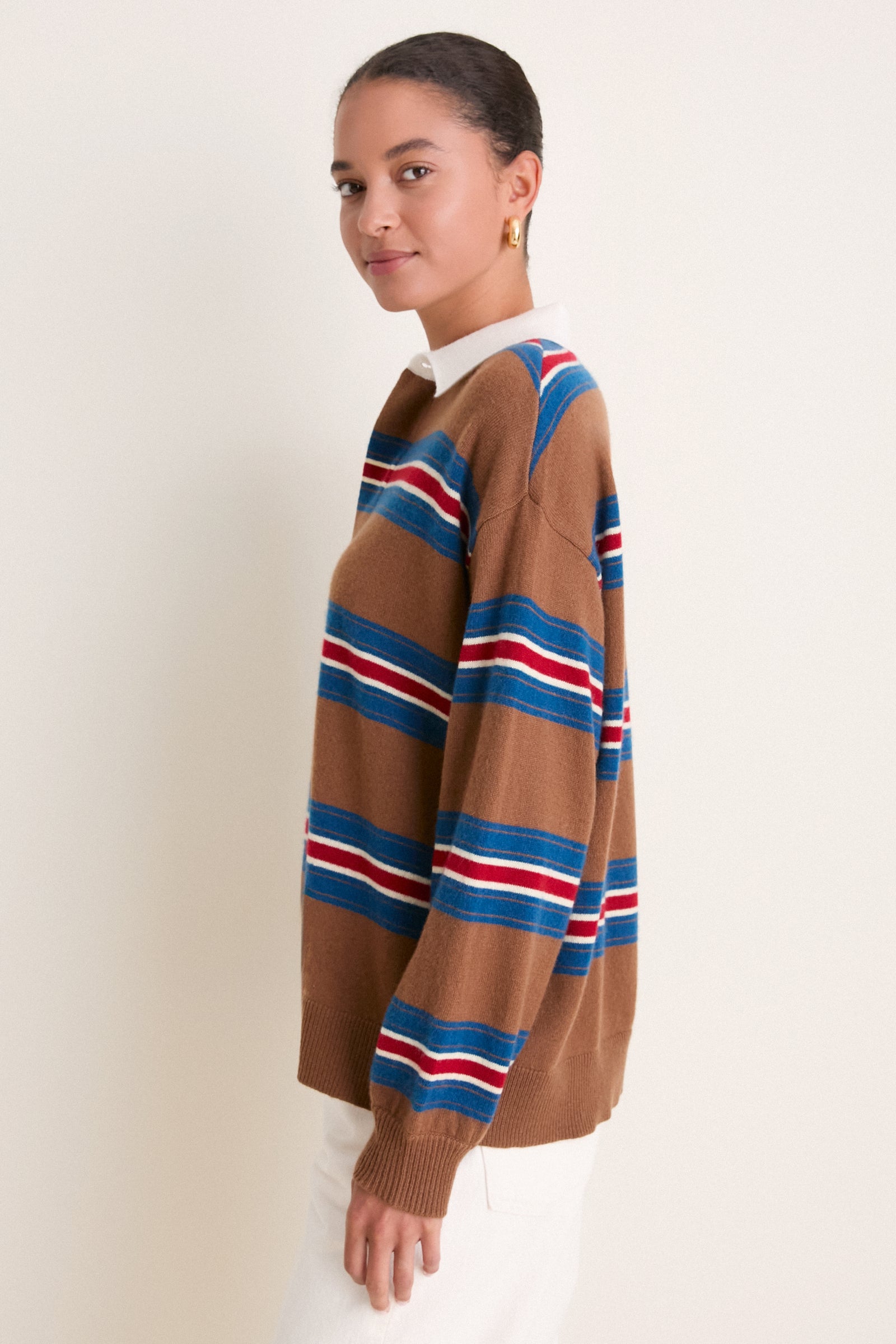 Savoy Stripe Michael Cashmere Sweater
