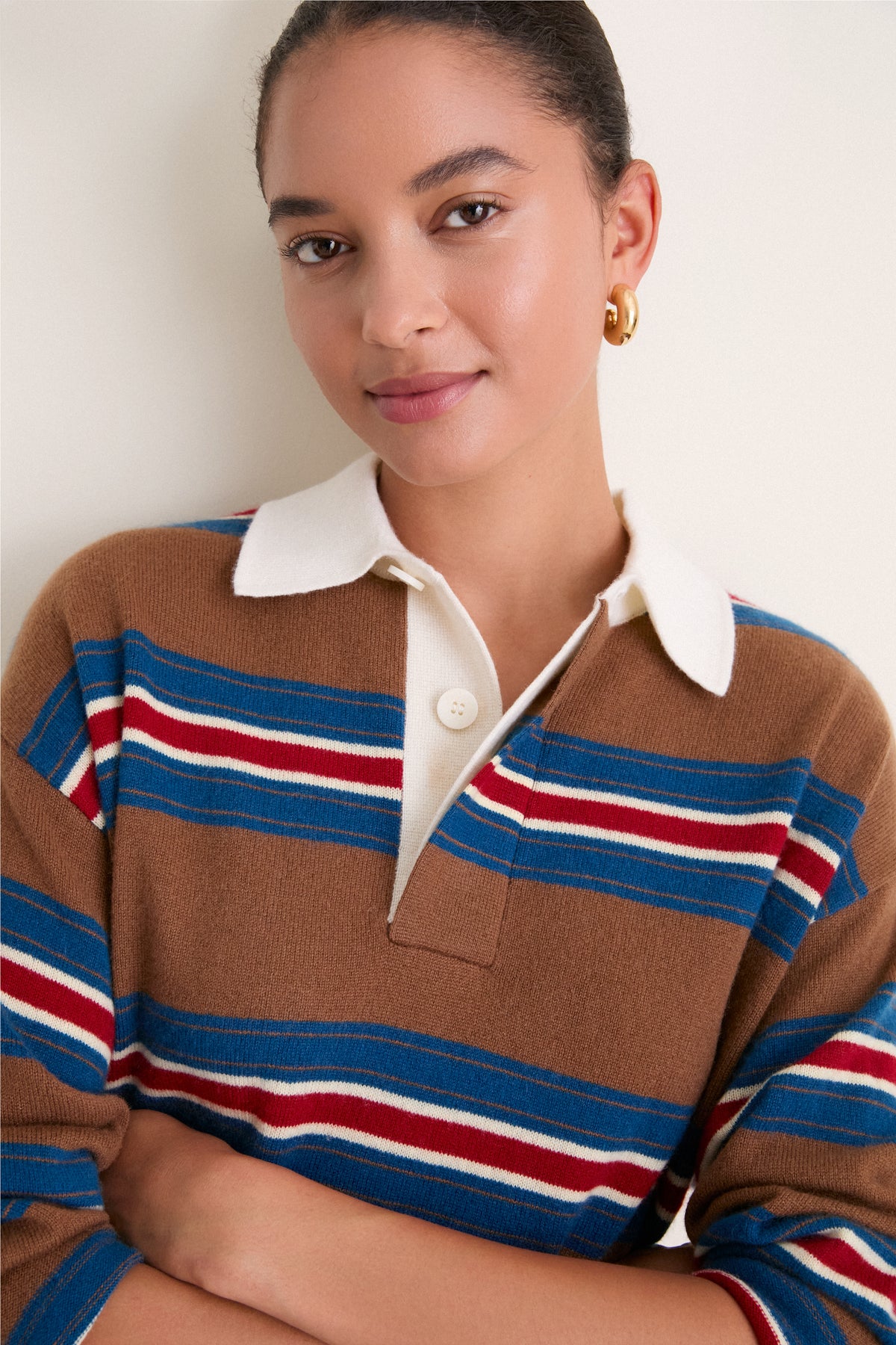 Savoy Stripe Michael Cashmere Sweater