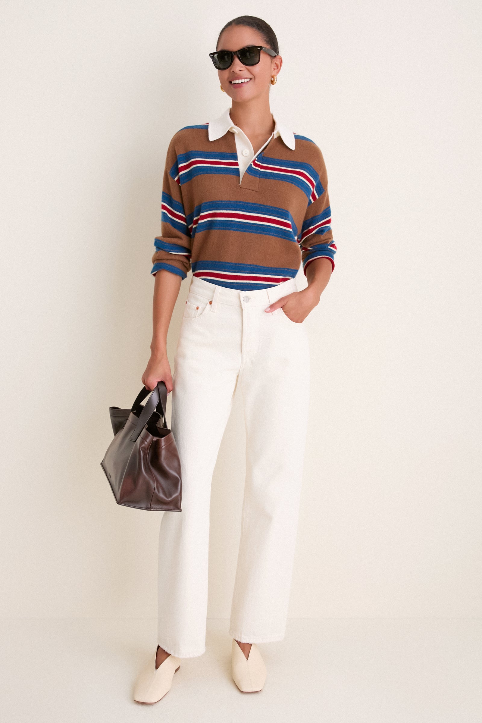 Savoy Stripe Michael Cashmere Sweater