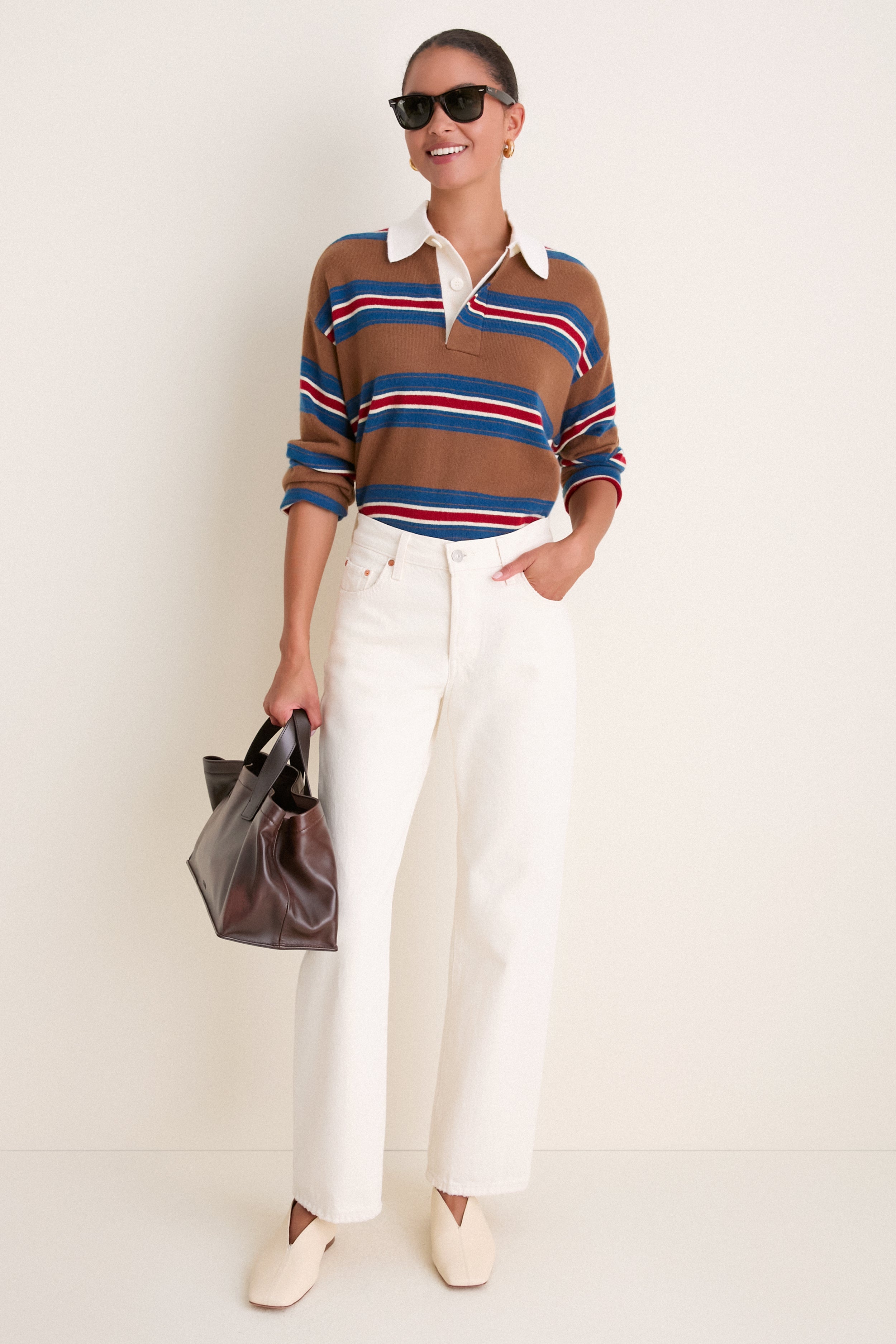 Savoy Stripe Michael Cashmere Sweater