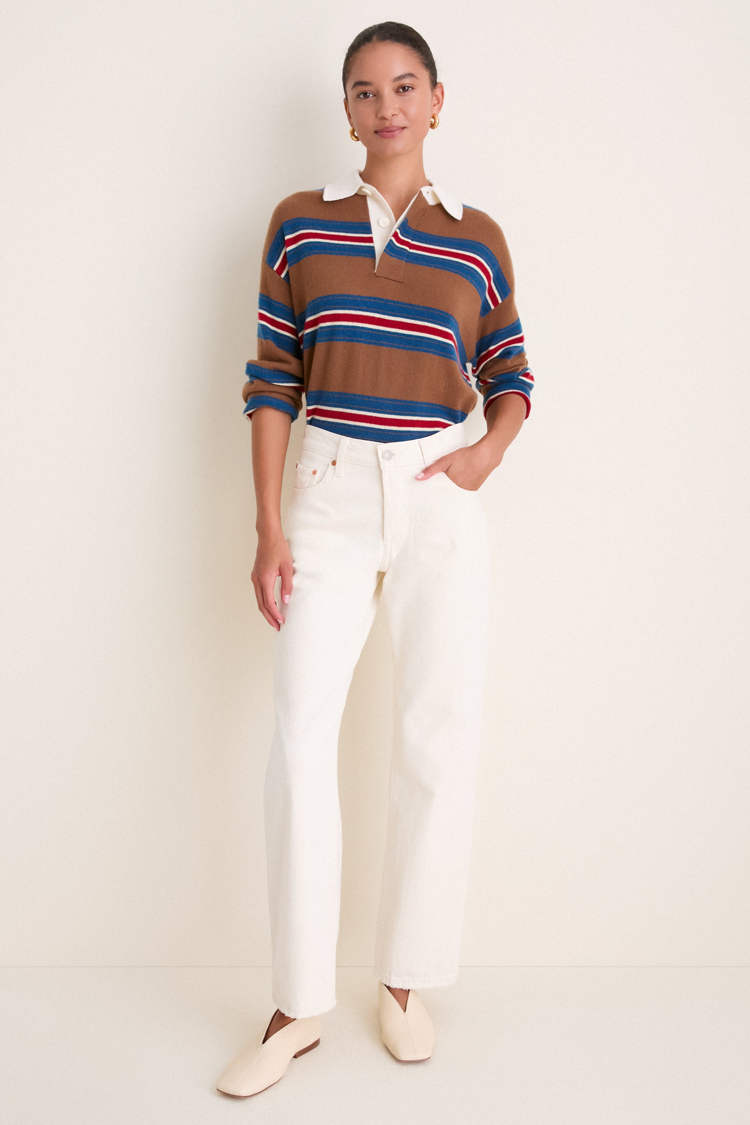 Savoy Stripe Michael Cashmere Sweater