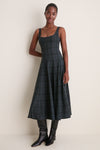 Ink Blue Plaid Wells Dress