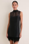 Black Albee Silk Mini Dress