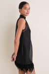 Black Albee Silk Mini Dress