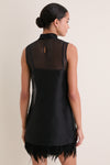 Black Albee Silk Mini Dress