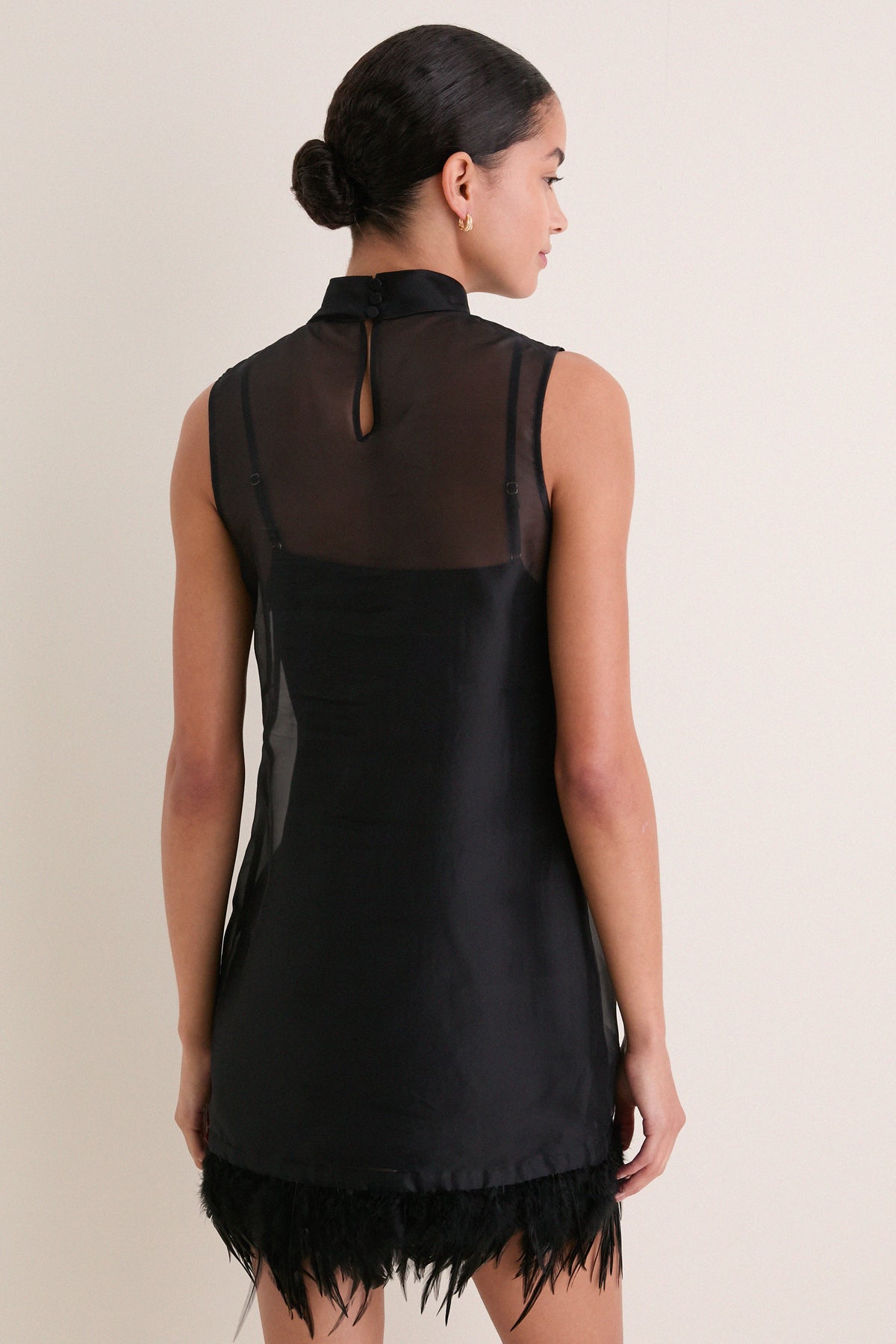 Black Albee Silk Mini Dress