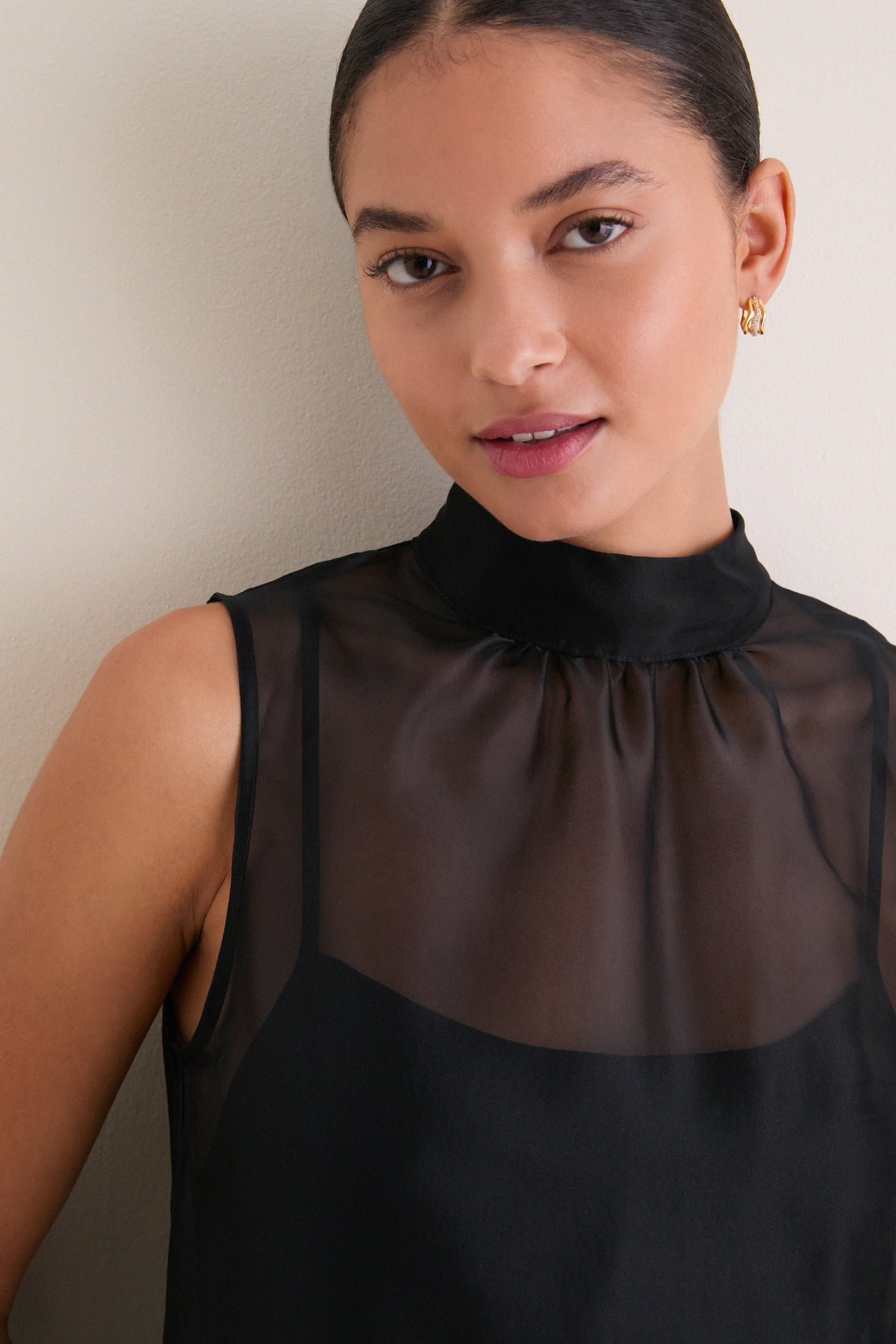 Black Albee Silk Mini Dress