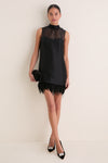 Black Albee Silk Mini Dress