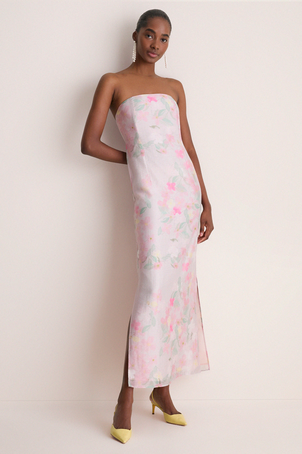 bernadette silk dress Bernadette Green Floral Silk Dress by Bernadette