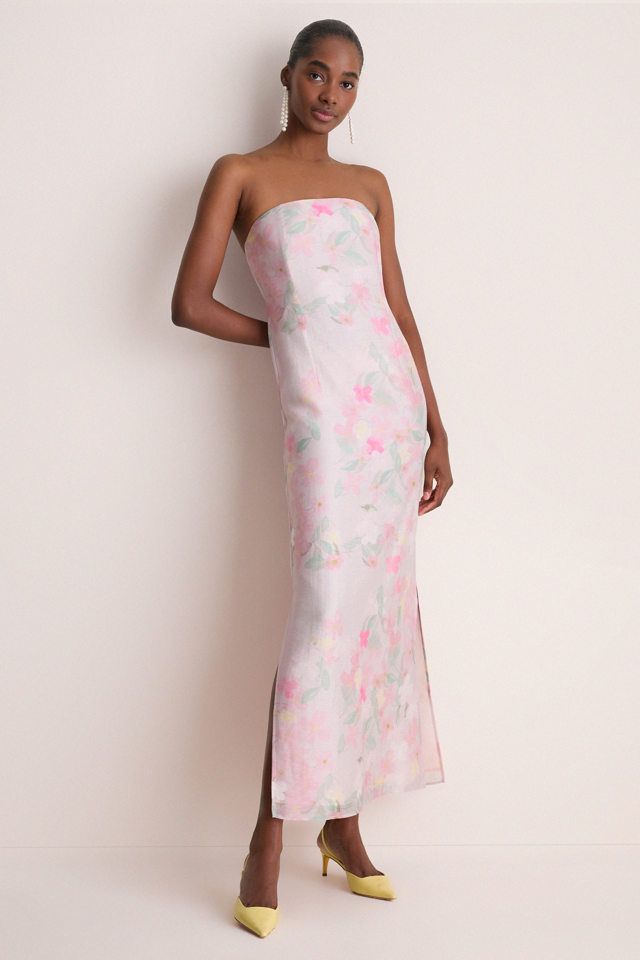 elora maxi dress Bernadette | Elora Dress | Clematis Montana Pink / Uk 38/ Us 6