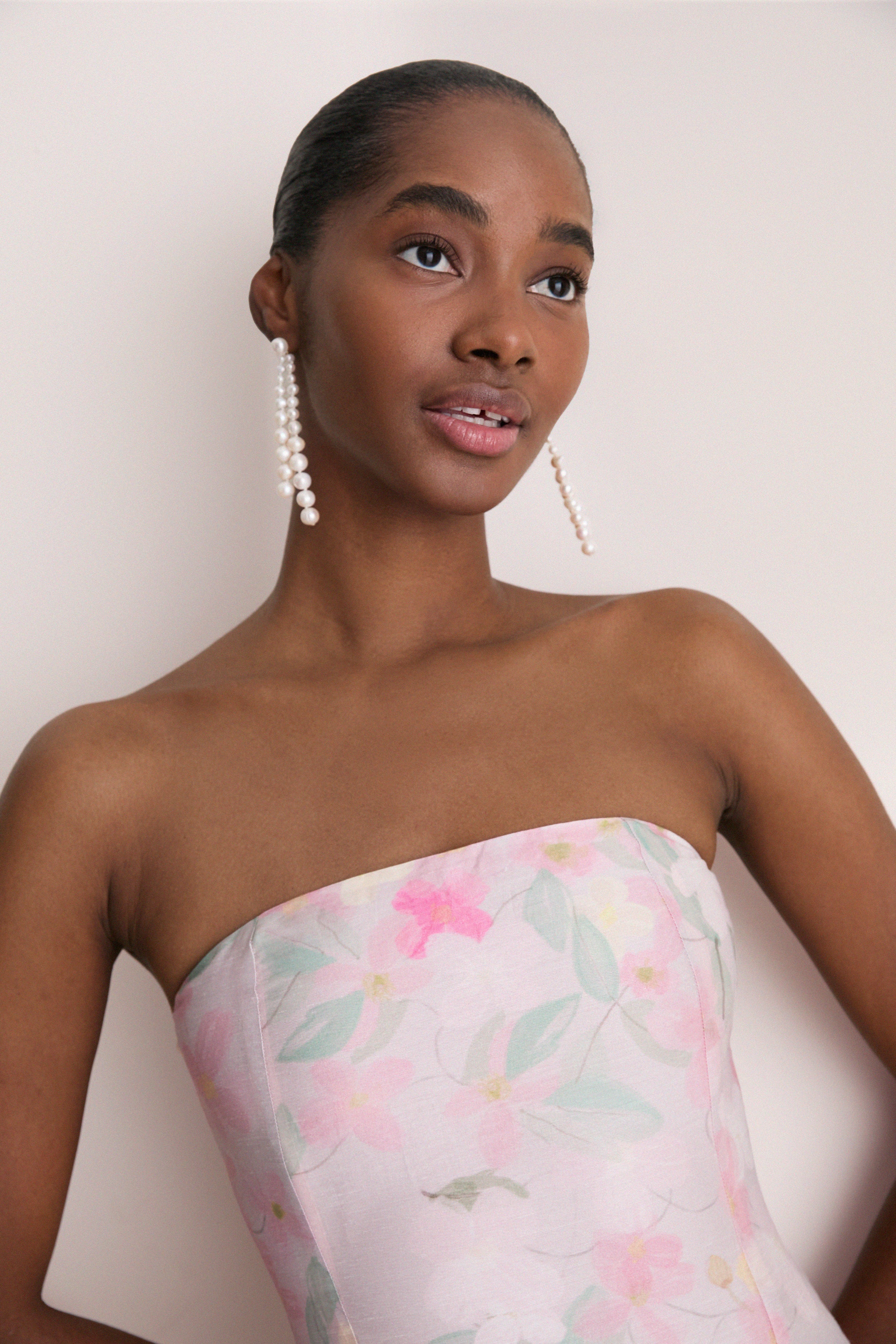 Pink Clematis Montana Elora Dress