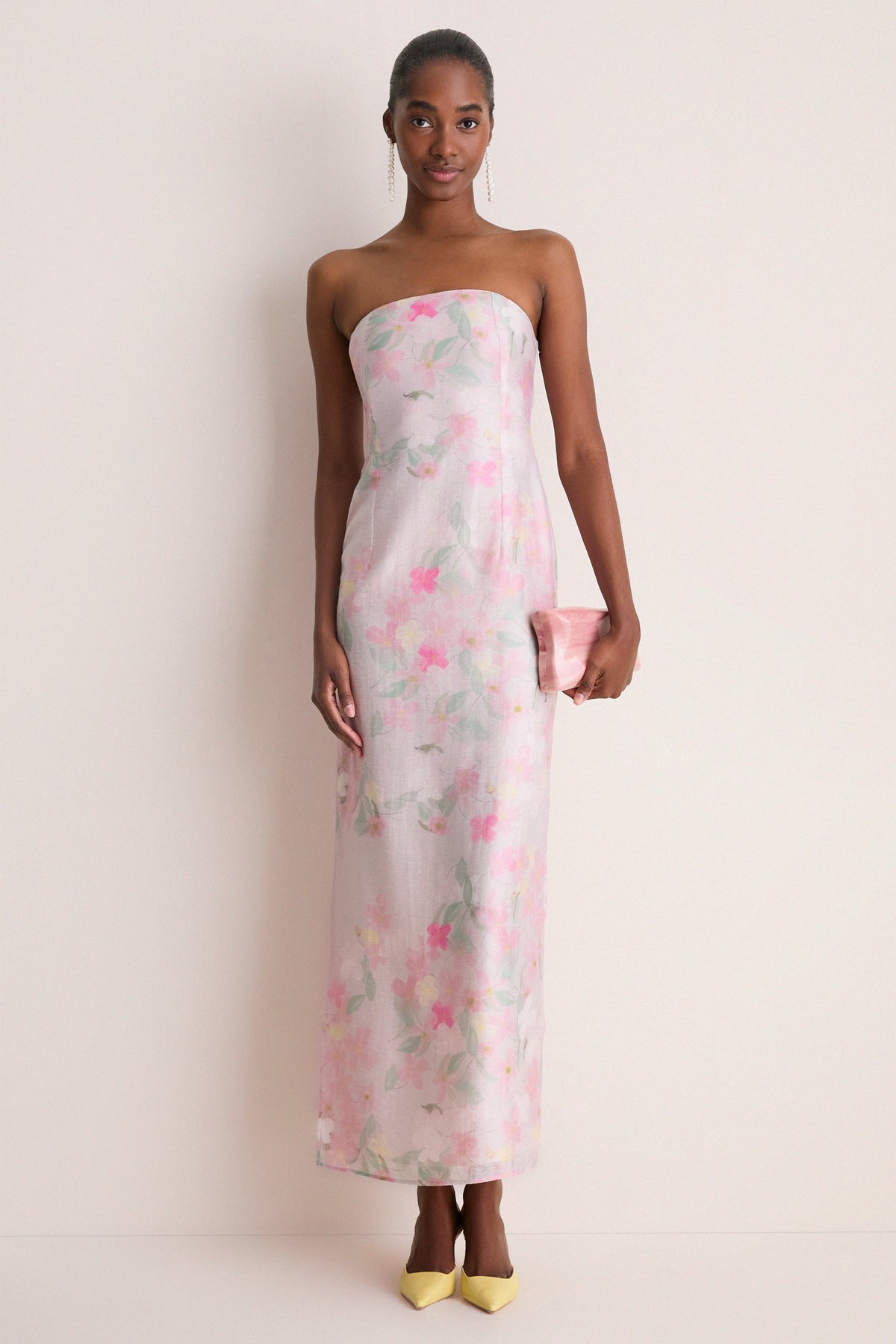 Pink Clematis Montana Elora Dress