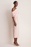 Pink with Embroidered Poppies Bowry Dress