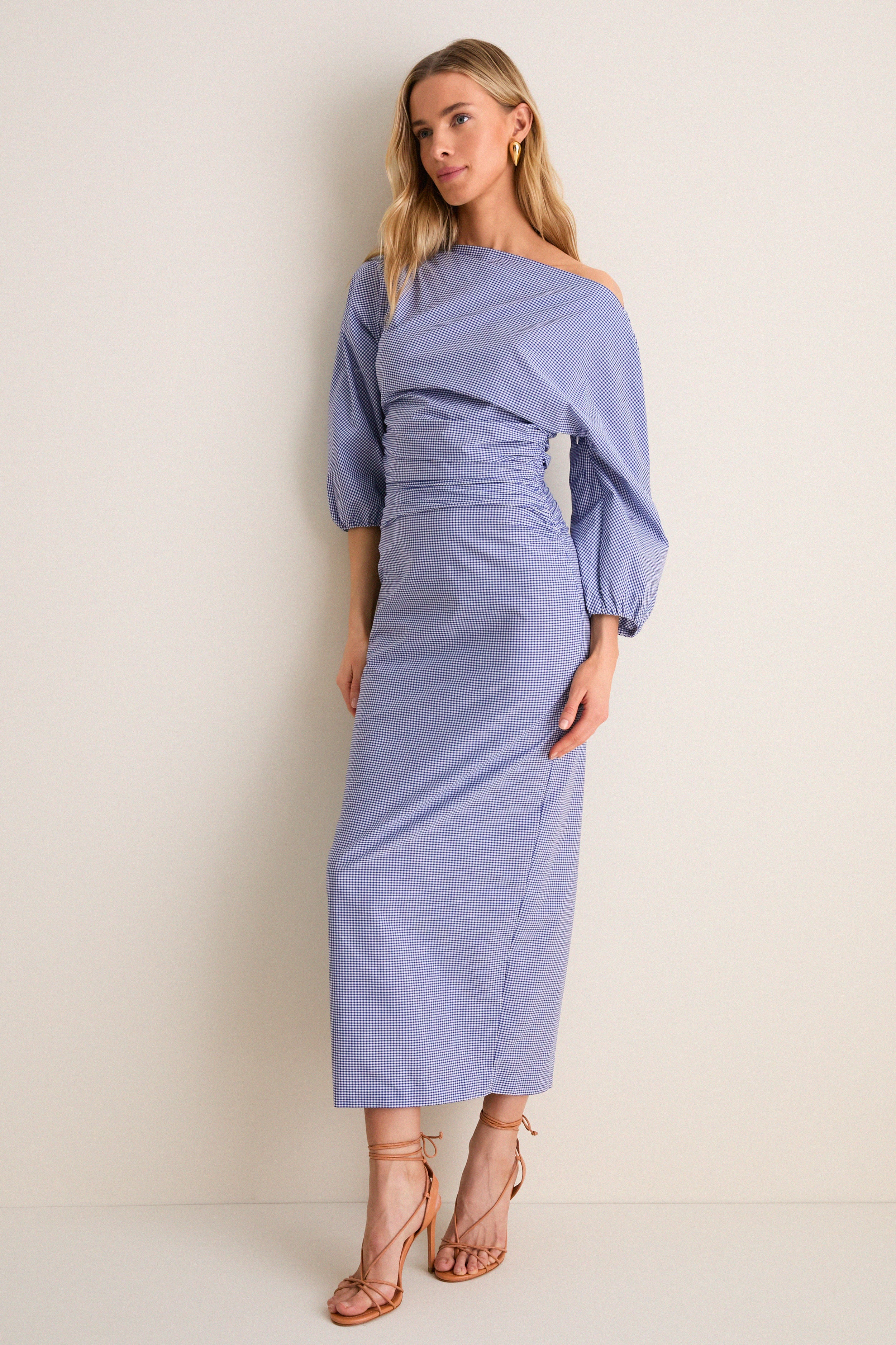 Blue Microvichy Ezra Dress | Bernadette
