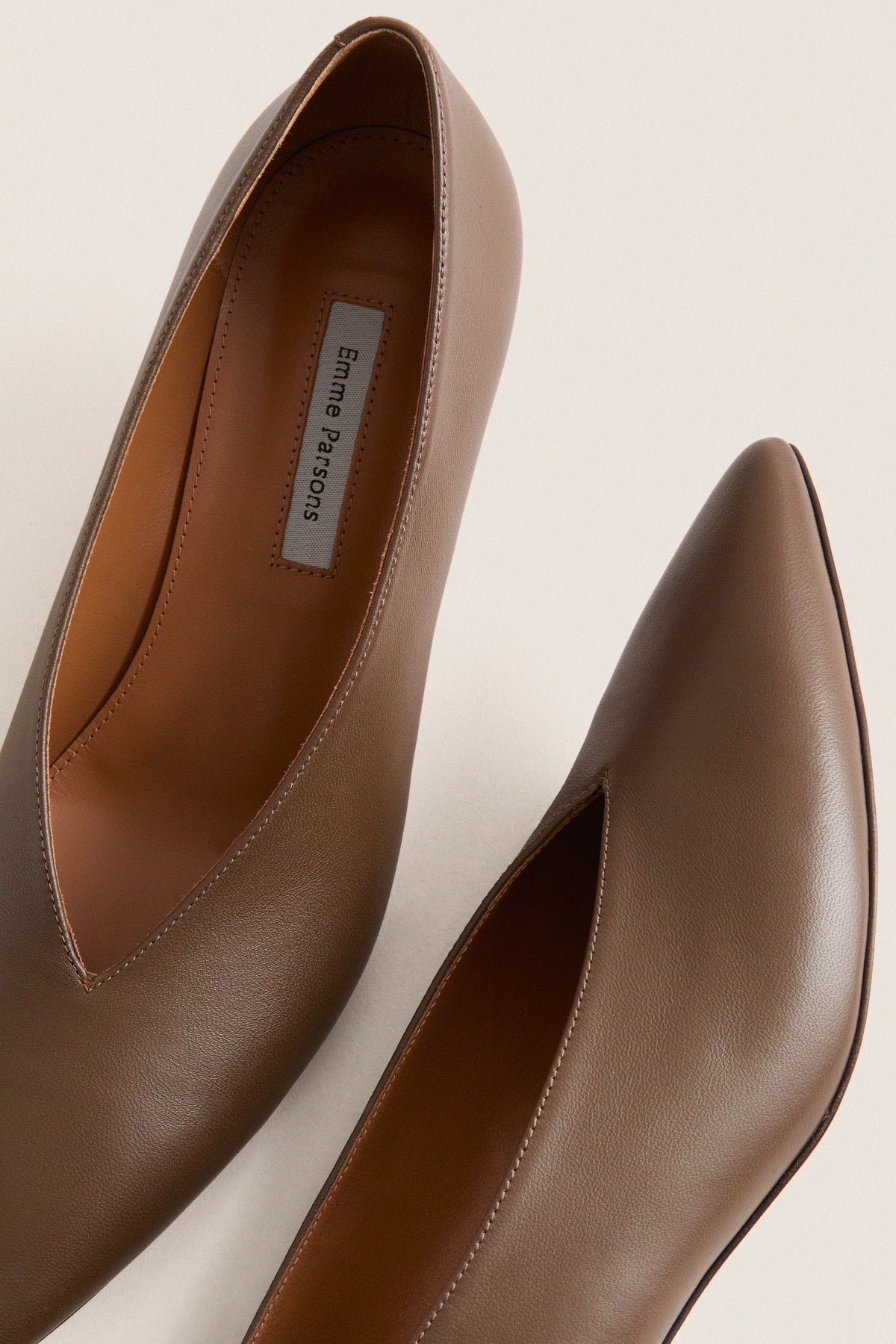 Chocolate Nappa Veneto Heels