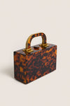 Tortoise Acrylic Top Handle Bag