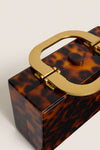 Tortoise Acrylic Top Handle Bag