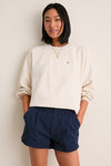 Women's Oversized Ecru French Terry Sandbar Sweatshirt