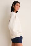 Women's Oversized Ecru French Terry Sandbar Sweatshirt