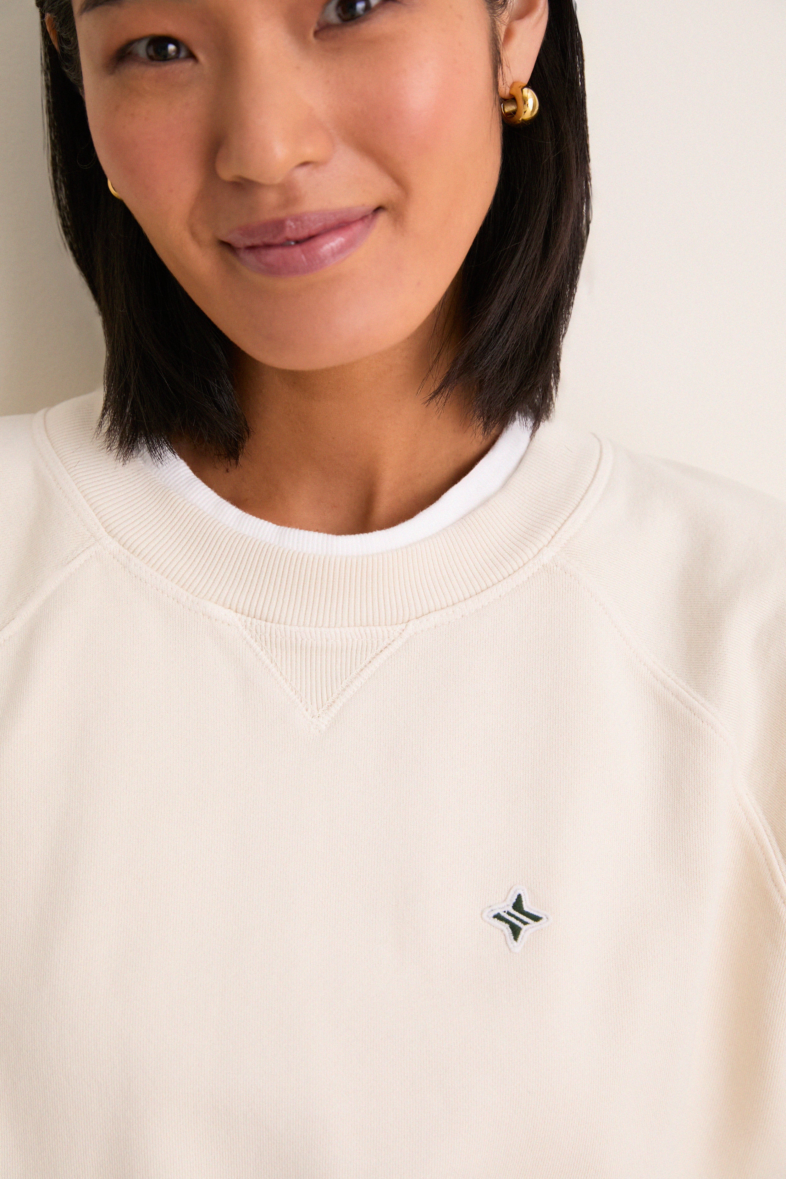 Women's Oversized Ecru French Terry Sandbar Sweatshirt