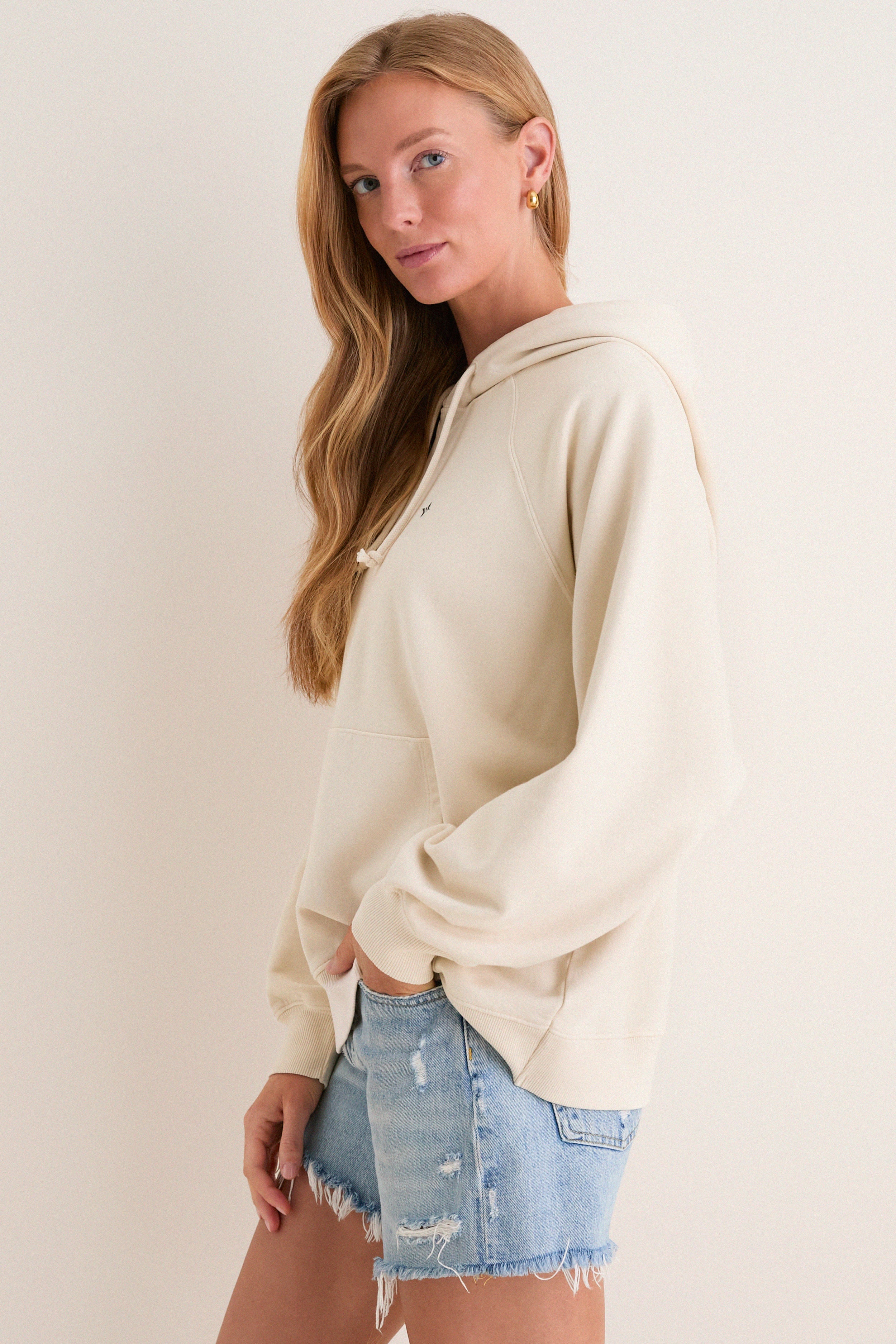 Women's Oversized Ecru French Terry Surfside Hoodie | Tuckernuck