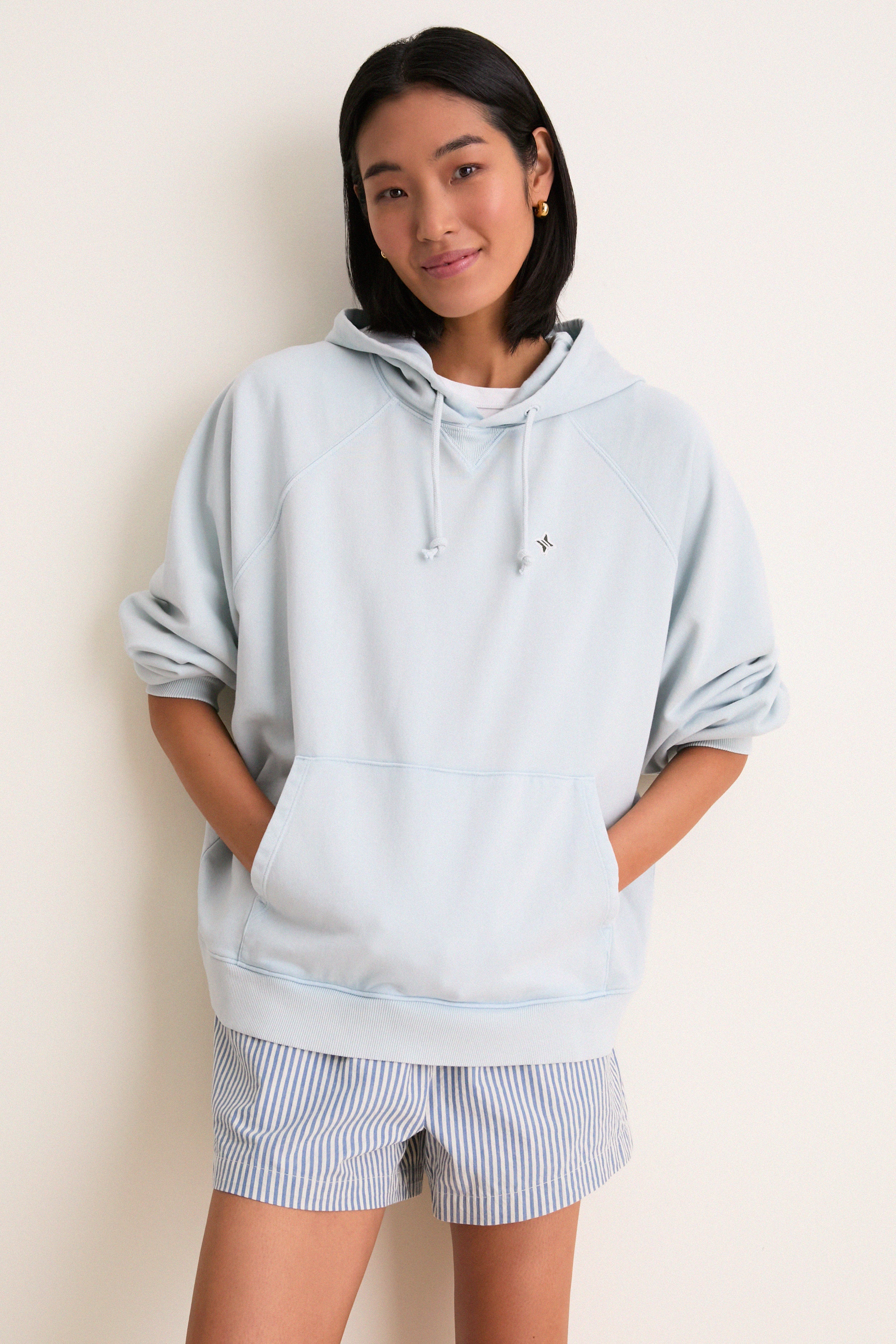 トップス BLUELEA Hem tulle docking pullover WHITE Women's Oversized Sky French Terry Surfside Hoodie | Tuckernuck