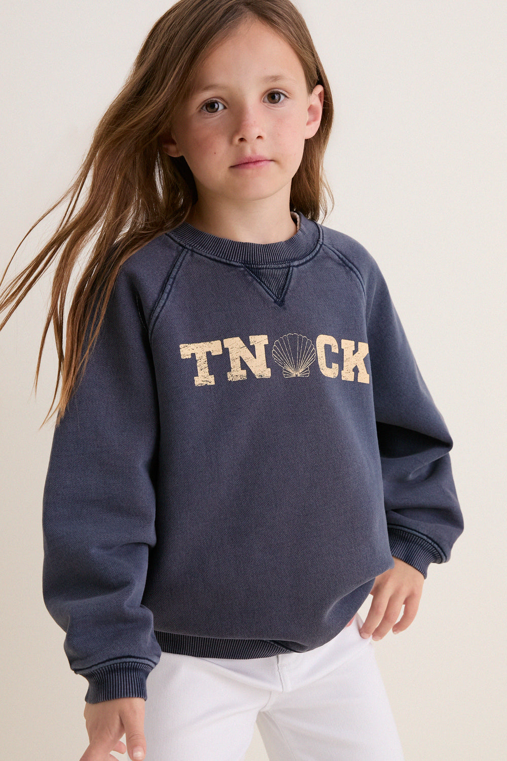 Kids Navy French Terry Sandbar Sweatshirt