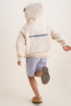 Kids Ecru French Terry Surfside Hoodie