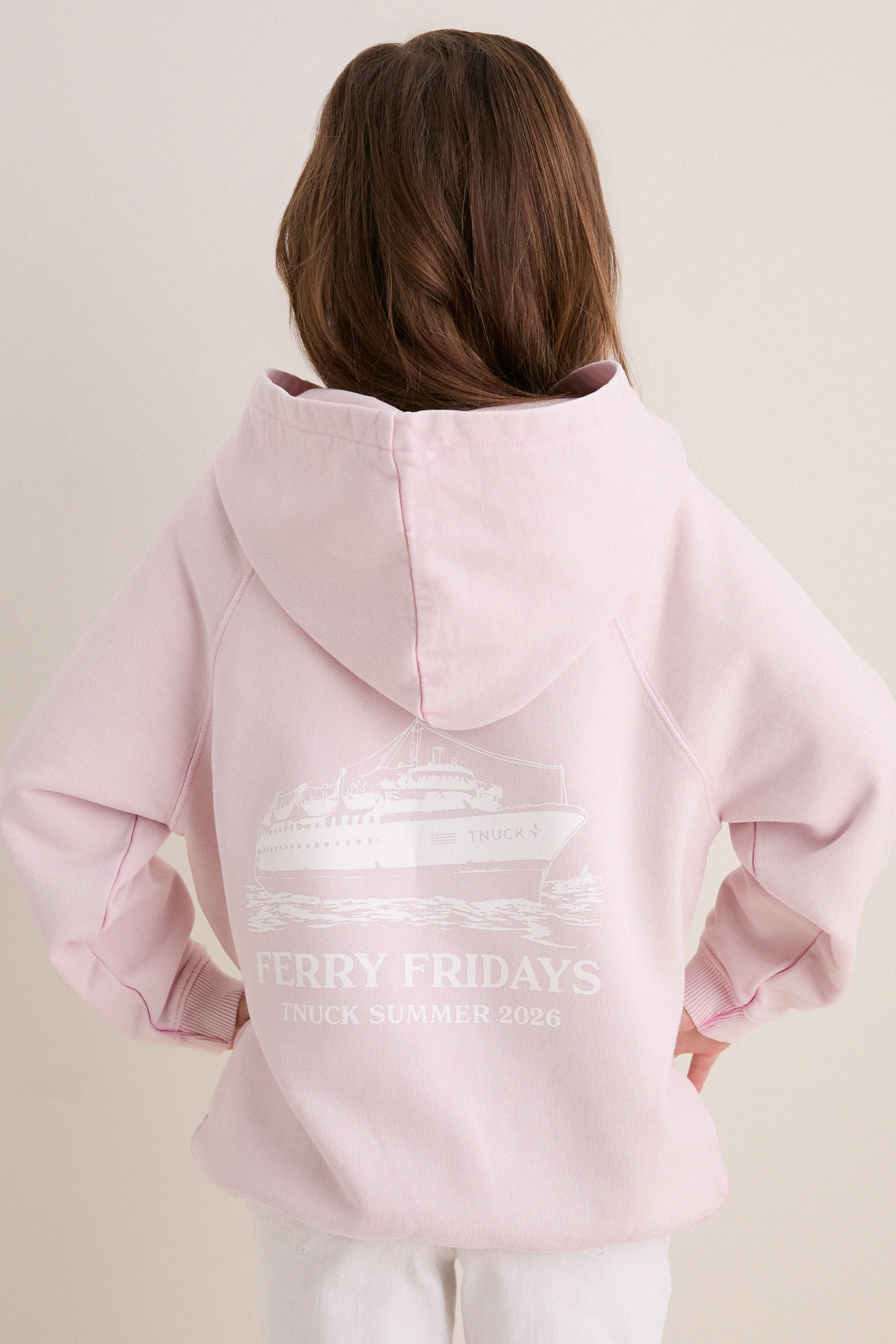 Kids Terry Pink French Terry Surfside Hoodie