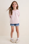Kids Pink French Terry Jetties Sweatshirt