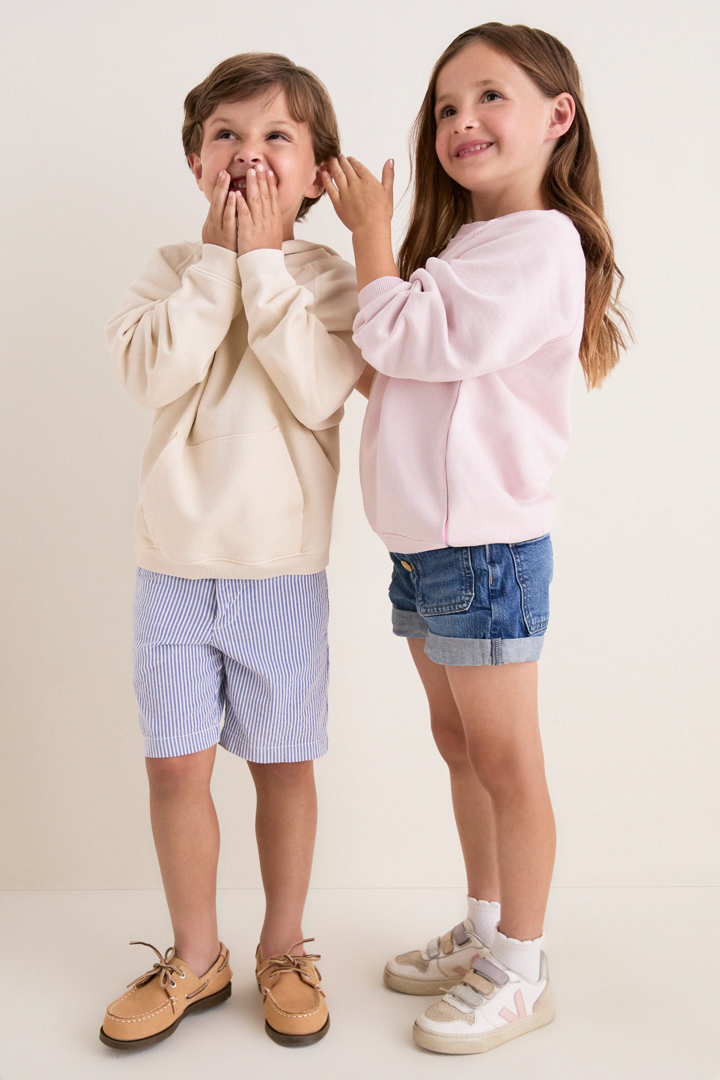 Kids Pink French Terry Jetties Sweatshirt