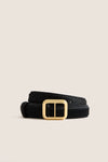 Black Calf Hair and Gold Georgia Wide Belt