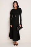 Black Calf Hair and Gold Georgia Wide Belt