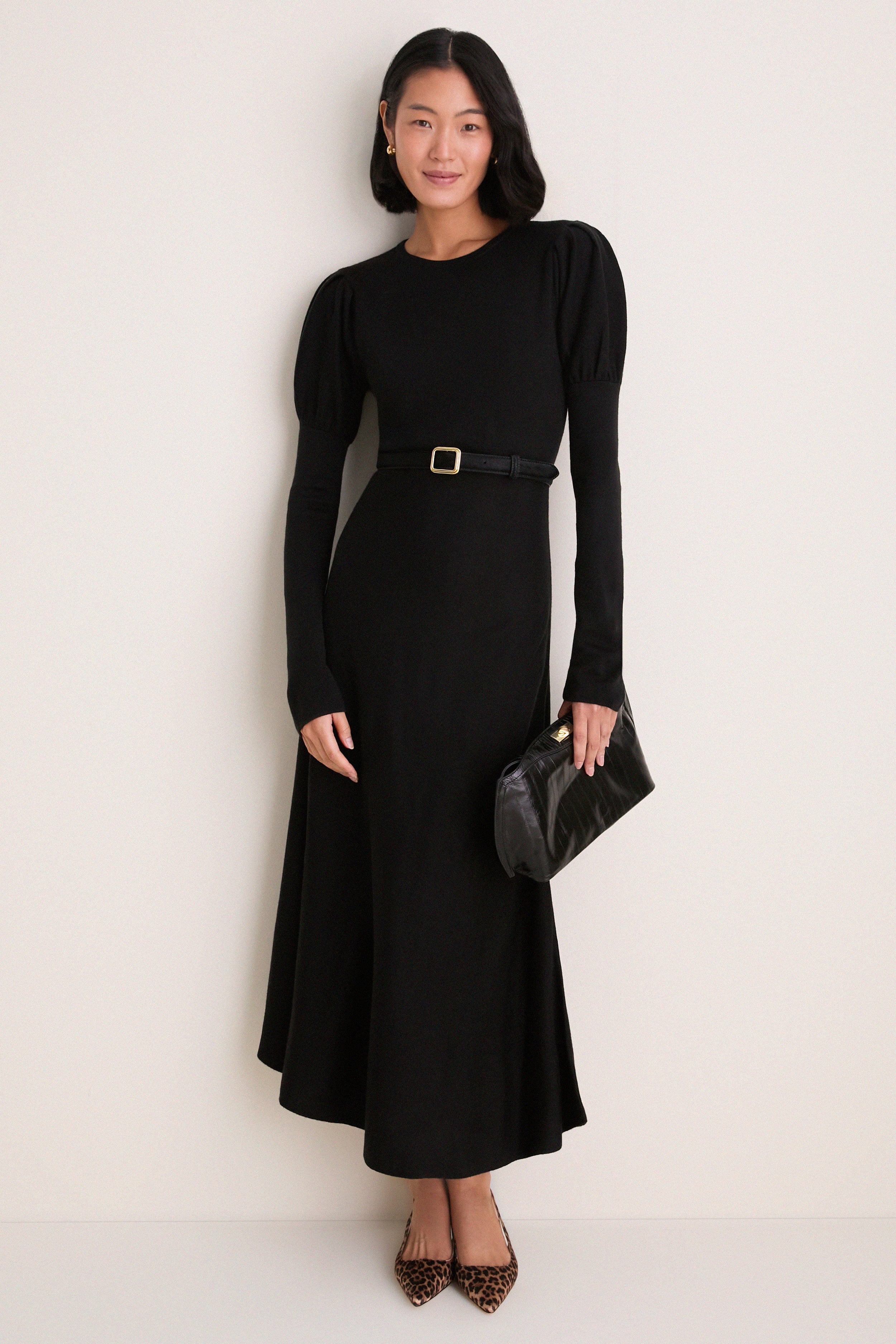 Black Calf Hair and Gold Georgia Wide Belt