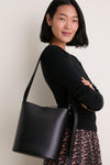 Solid Black Paula Tote