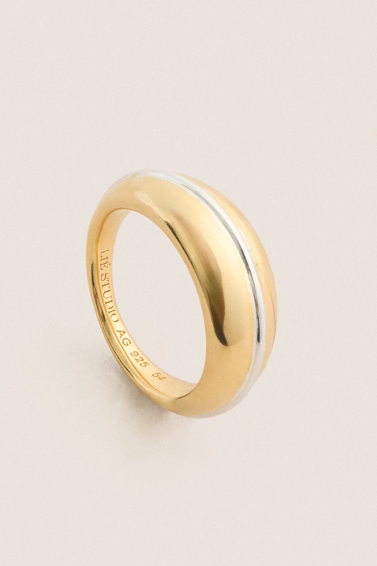 Gold with Silver Piping Jill Ring