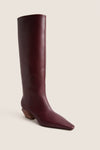 Dark Winter Plum City Knee Low Heel Boots