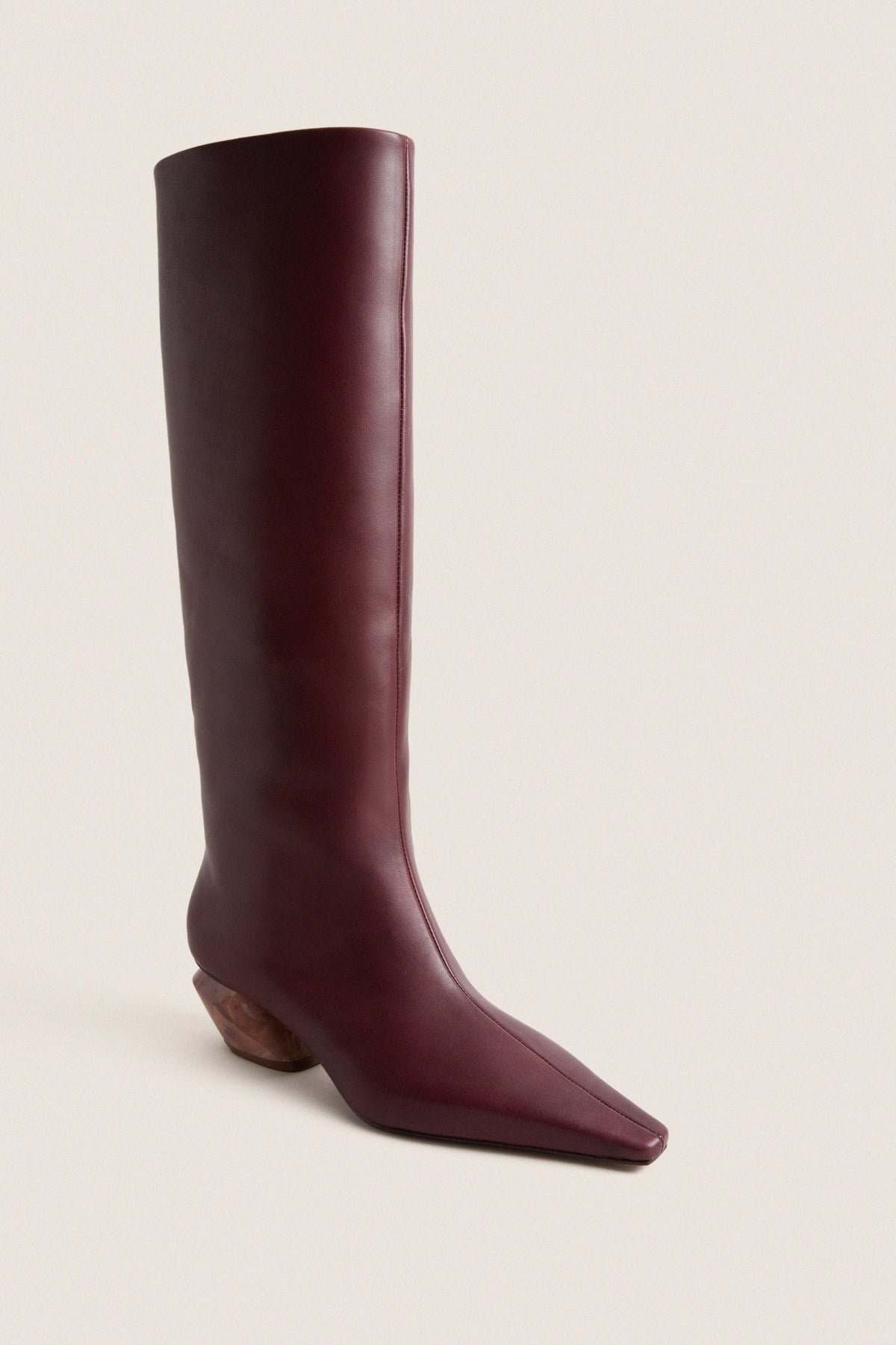 Dark Winter Plum City Knee Low Heel Boots