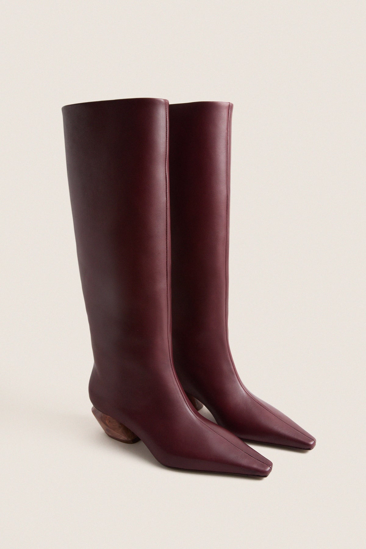 Dark Winter Plum City Knee Low Heel Boots