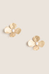 Brushed Brass Lucky Earrings