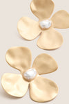 Brushed Brass Lucky Earrings
