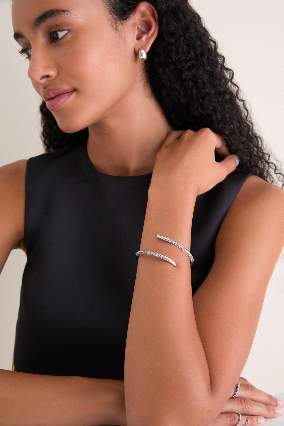 Gunmetal and Crystal Vesey Cuff