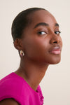 Gold and Pave Aya Hoops