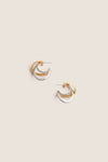 Gold and Pave Aya Hoops