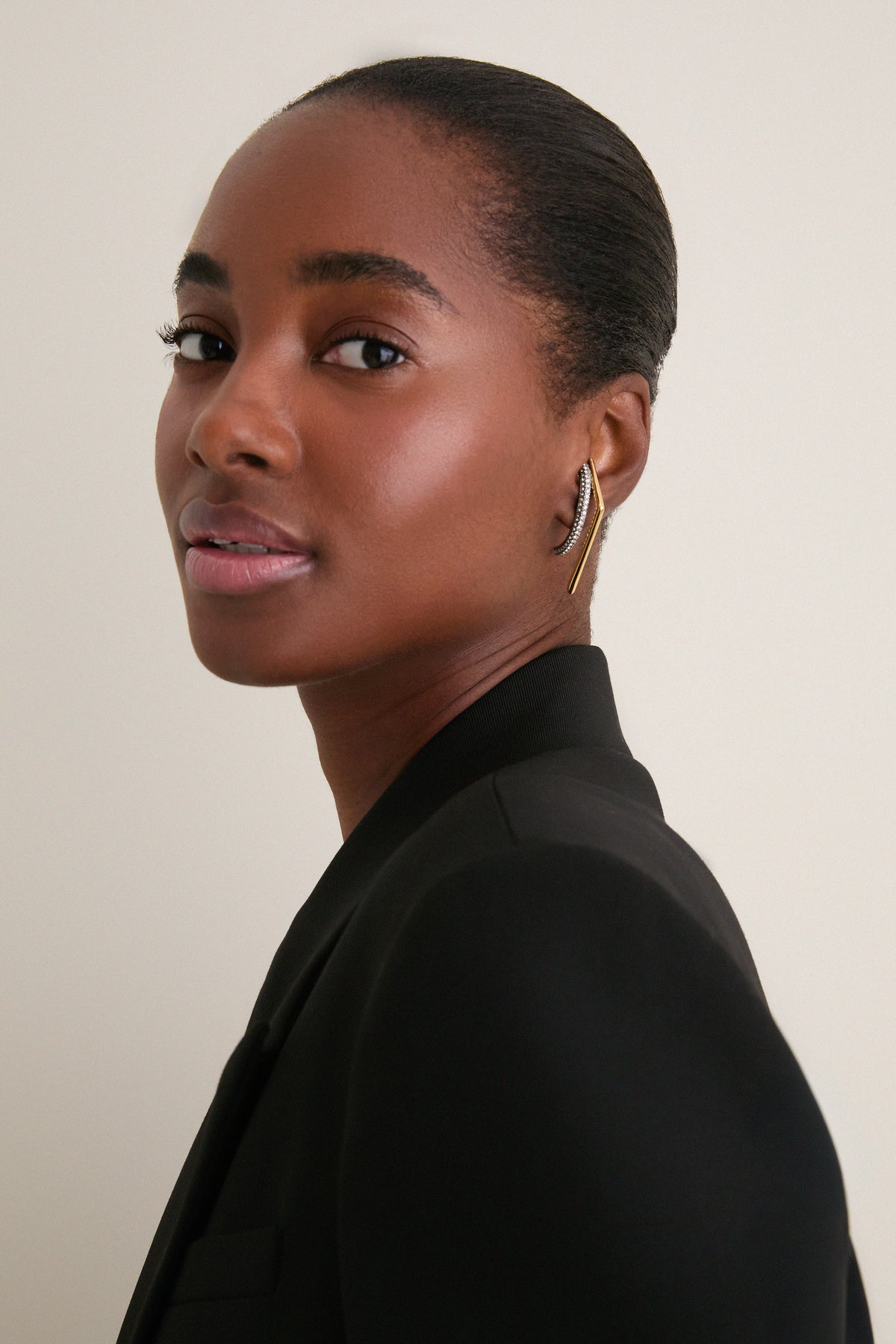 Gold and Pave Zola Earrings